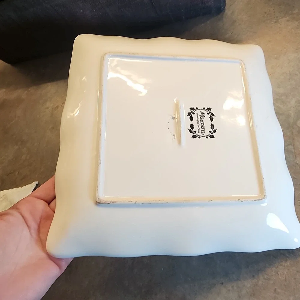 Maxcera SNOWVILLE Square Serving Dinner Plate 11